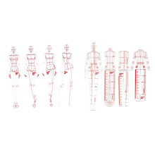 DYNWAVE 8 Pcs French Curve Template Ruler Set Sewing Humanoid Patterns