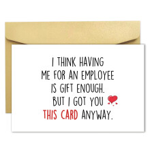 Ziwenhu Boss Day Gaver til Boss Happy Boss Day Card til ham sjove boss dame gaver til kvinder s?de f?dselsdagskort fra medarbejdernes bedste boss