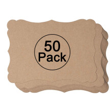 Homtable 50 Pack Blank Kraft cards cardstock Thick Paper Brown greetin