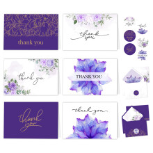 Decorabil 24 de felicitari de mul?umire violet cu plicuri - 6 modele de felicitari de mul?umire Felicitari de mul?umire violet Felicitari de mul?