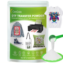 CenDale DTF Poeder 500g / 17.6oz Witte Smeltlijm Digitale DTF