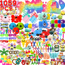 1000+ kpl juhlalahjoja lapsille Fidget Toys -pakkaus Syntymäpäivälahja Joulusukka Täytteet Joululahja Aarrelaatikko Herkkupussi Täytteet Karnevaa