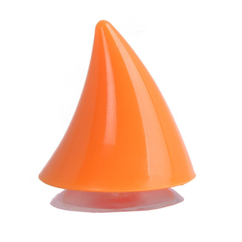(Orange) Farfi 1Pc Motorcycle Helmet Abs Suction Cup Ox Horn Decoration Headwear Accessory Orange