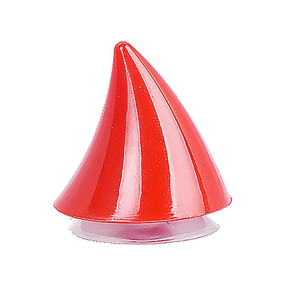 (Red) Farfi 1Pc Motorcycle Helmet Abs Suction Cup Ox Horn Decoration Headwear Accessory Red