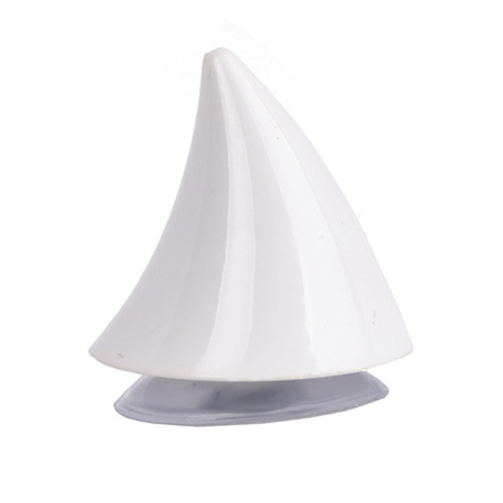 (White) Farfi 1Pc Motorcycle Helmet Abs Suction Cup Ox Horn Decoration Headwear Accessory White