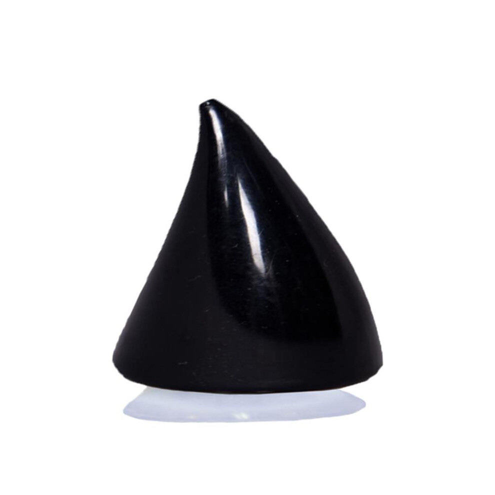 (Black) Farfi 1Pc Motorcycle Helmet Abs Suction Cup Ox Horn Decoration Headwear Accessory Black