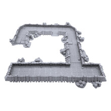 Planetary Outpost Trenches af Makers Amvil - Kompatibel med Dungeons and Dragons (DND) 28 mm Miniature Wargaming Bordplade RPG'er Wargame Scenery