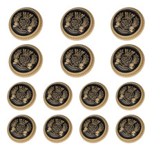 14 stykker guld metal blazer -knap indstillet 23 mm 18mm blazer -knapper M?nd metaldragtknapper til m?nd Guldknapper til blazer -dragter Sportfra