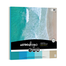 Astrodesigns Bastelkarton, 30,5 x 30,5 cm, 65 lb./176 g/m, 6-Farben-Ozean-Sortiment, 84 Blatt (91794)