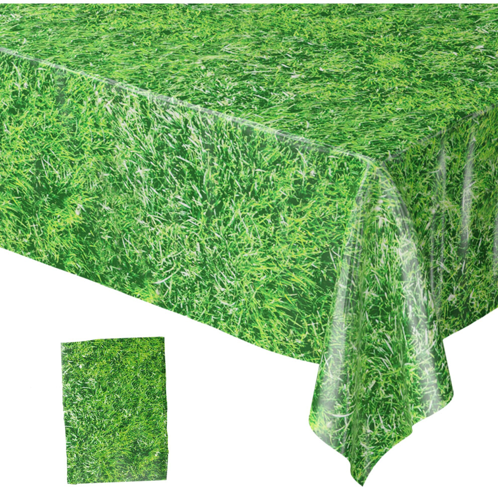 Blue Orchards Grass Table Covers (Pack of 1)  54x108 XL  Jungle Party Supplies  Woodland Birthday Party  Safari Table Covers  Jungle T