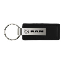 Llavero de cuero negro con el logotipo de Dodge RAM de Au-Tomotive Gold INC.