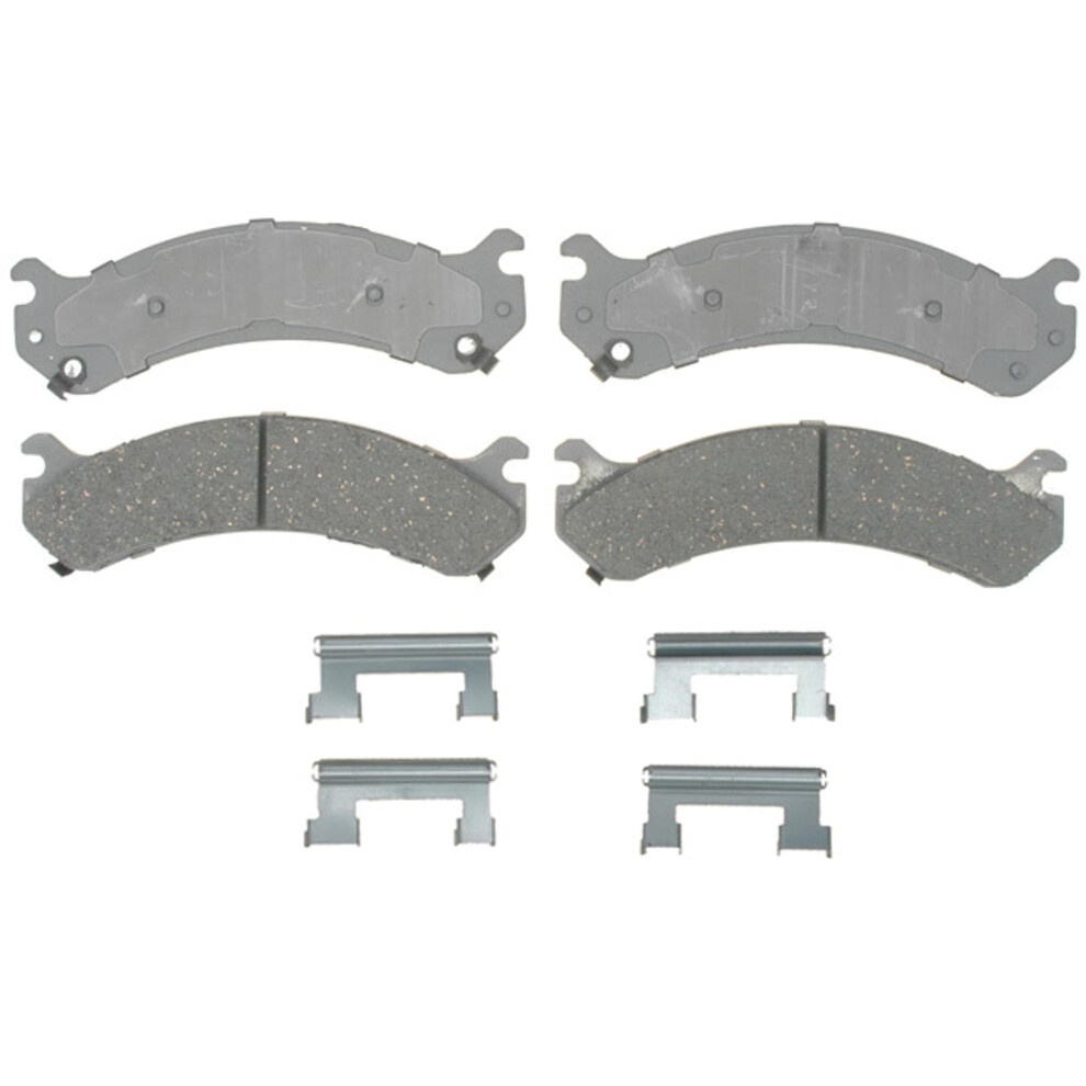 Acdelco 14D784ch Ceramic Front Disc Brake Pad Set With Hardware Silver 707773758984