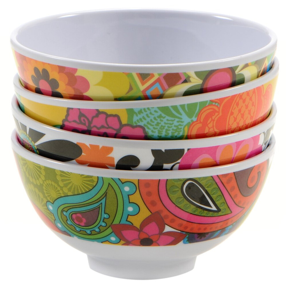 French Bull Melamine Mini Bowl  4-Piece Set  10 Fluid Ounces  Small Serving Bowl - Snack  Condiment  Dip  Dessert  Ice Cream - Shatter Proof-image-OPC-PFN5RQD-NEW