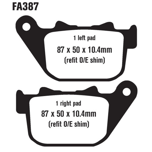 EBC Brakes FA387 Σετ τακακιών φρένων, Μαύρο, One-Size 2
