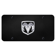 AU-Tomotive Gold Inc. Dodge Ram 3D Logo Black Metal Auto nummerplade