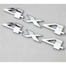 2pcs (1Set) Reglare automata 4x4 Logo 3D Decal Emblem Insigna de identificare a autocolantului de identificare compatibila cu Limited (Chrome)