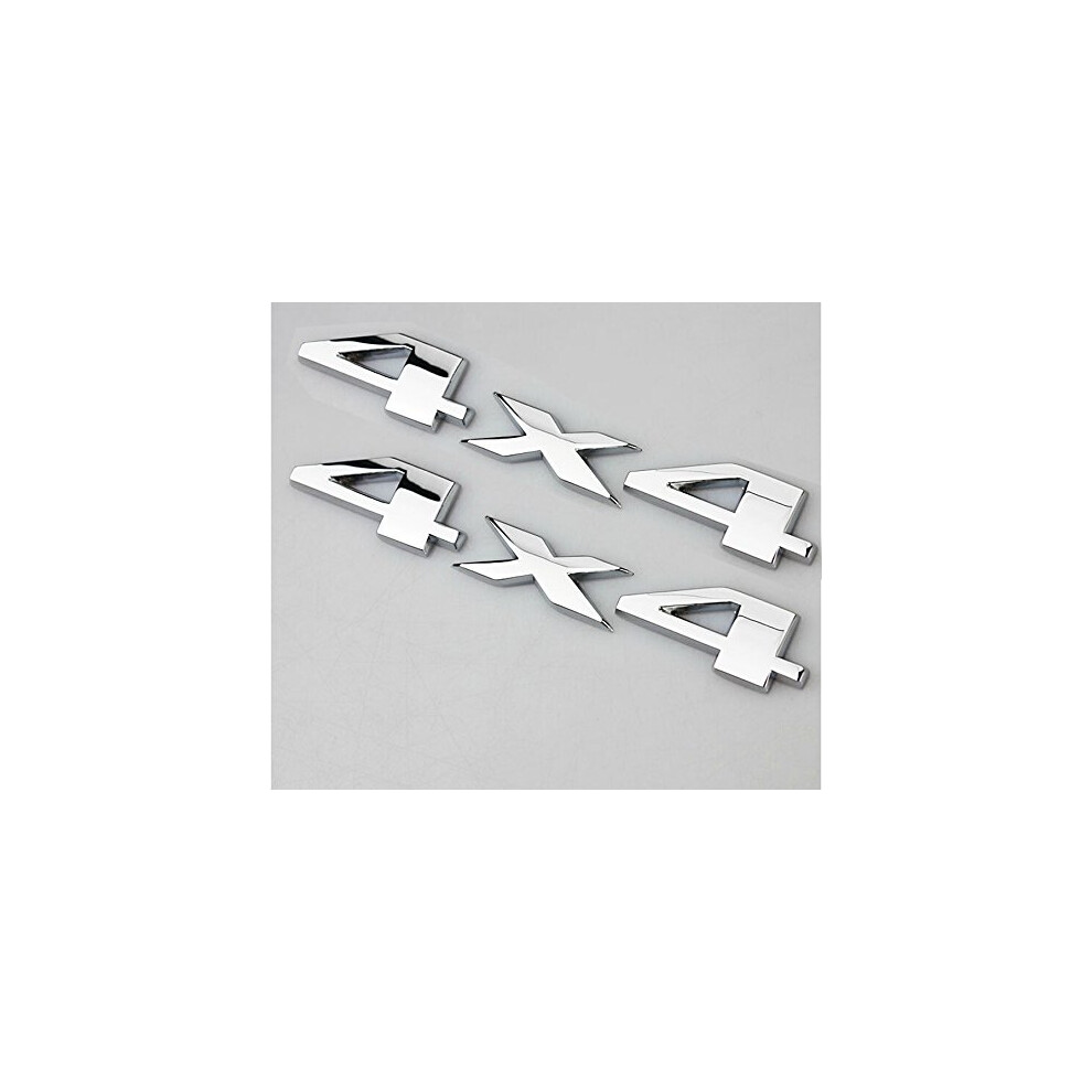 Lot de 2 autocollants 3D pour logo 4x4 de réglage automatique, plaque signalétique compatible avec le chrome limité