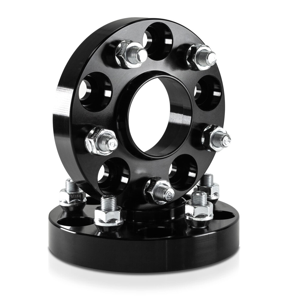 2Pcs 1"" (25Mm) Hubcentric Wheel Spacers 5X114.3 (67.1Mm Cb) Com Black 654391300845