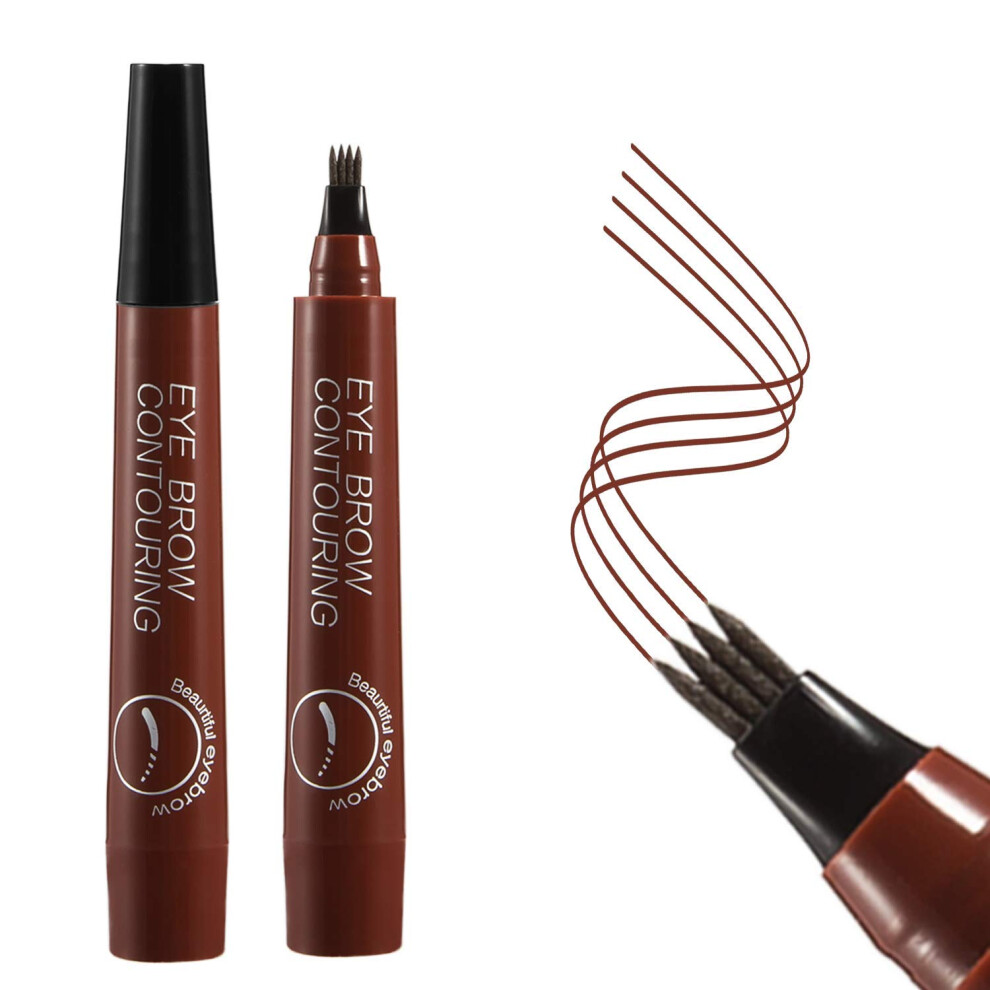 Apooliy Liquid Eyebrow Pen Waterproof Microblading Eyebrow Pencil Wit