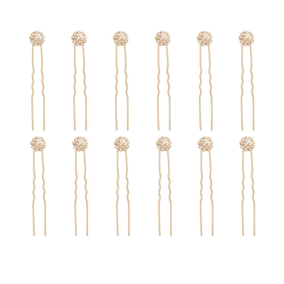 Ammei Headpiece Crystal Bridal Hair Pins Clips Wedding Hair Accessorie
