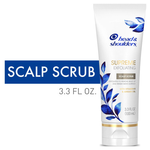 Head & Shoulders Head & Shoulders Supreme, Scrub Καθαρισμού Τριχωτού, με Έλαιο Αργκάν και Βιταμίνη E, 3.3 Fl Oz 2
