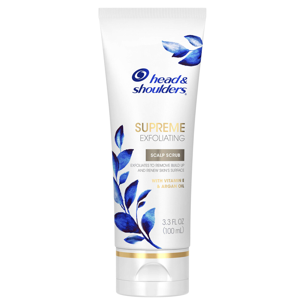 Head & Shoulders Supreme  Exfoliating Scalp Scrub Treatment  with Argan Oil and Vitamin E  3.3 Fl Oz