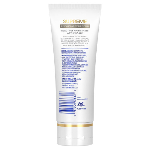 Head & Shoulders Head & Shoulders Supreme, Scrub Καθαρισμού Τριχωτού, με Έλαιο Αργκάν και Βιταμίνη E, 3.3 Fl Oz 1