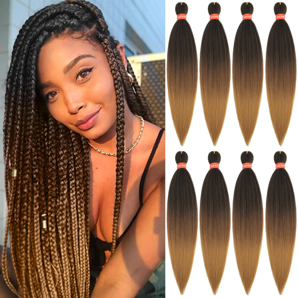 Come For Ning Unisex Ombre Pre-Stretched Braiding Hair Top Silky Braid Hair Extensions Itch Free Crochet Twist Hair Braids Yaki Texture Original Braiding Hair