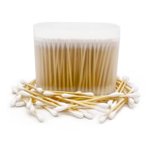 900 Stck Bambus-Wattestbchen, biologisch abbaubare Wattestbchen aus Holz
