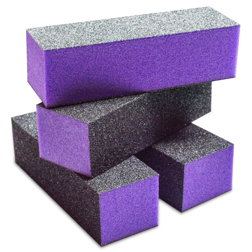 Karlash 10 Pcs Purple Black Nail Buffer Sanding Block Polisher Buffing 2