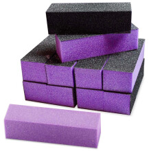 Karlash 10 pcs Purple Black Nail Buffer Slibning Block Policer Buffing File Nail Art Manicure Pedicure File (Purple)