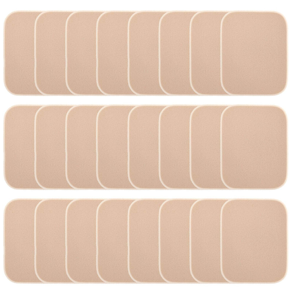 Kuki 25 Pcs Women's Square Soft Makeup Beauty Eye Face Foundation Blender Facial Smooth Powder Puff Cosmetics Blush Applicators Sponges Use For D