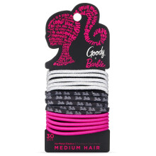 Goody x Barbie Elásticos Ouchless para Cabelo - 30 Unidades - Para Todos os Tipos de Cabelo
