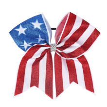 7 tum Baby Girls amerikanska flagga hrrosett Hraccessoarer fr 4 juli(F9) (3)