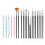 FULINJOY 20PCS Εργαλεία Σχεδίασης Νυχιών, 15PCS Σετ Πινέλων (Μαύρο) με 5PCS Πένσες Σημείωσης 1