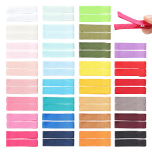Cinaci 60 pakkaus / 30 paria 5 CM 2 tuumaa kiinte tavallista grosgrain nauhakangasta pllystetty tysin vuorattu DIY metalli alligaattori hiusklip