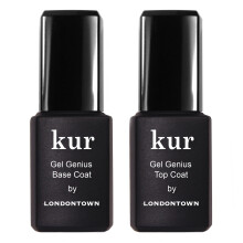 LONDONTOWN kur Gel Genius Gelartiges Set, Set aus Decklack und Unterlack fr langanhaltende Manikre