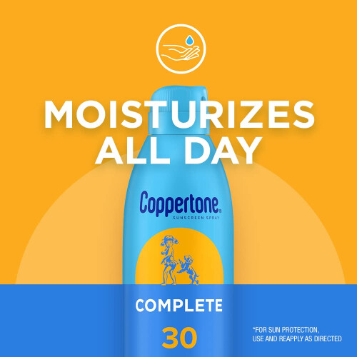 Coppertone Complete Sunscreen Spray, SPF 30 Spray Sunscreen, 5.5 Oz 1