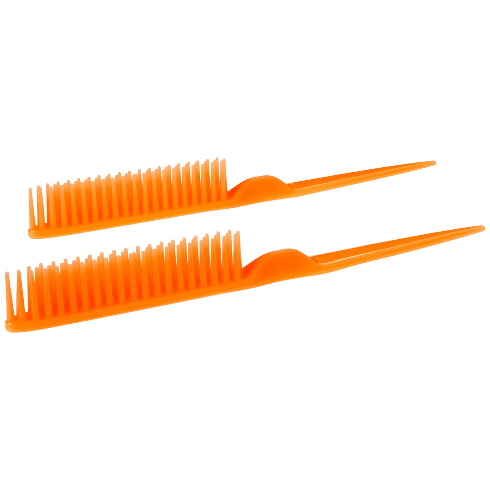 Cocoblack Naturals 3 Row Styling Comb For Detangling, Defining And Separating Curls (Orange)