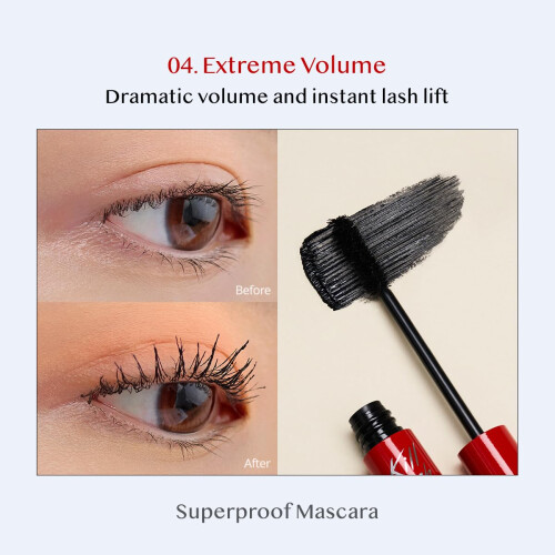 CLIO Kill Lash Superproof Mascara (04 EXTREME VOLUME SCHWARZ) 1