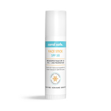 Reef Safe Sunscreen SPF 50 Facestick - biologisk nedbrydeligt Hawaii og Mexico godkender zink E-vitamin Oxybenzon og octinoxatfri vandafvisende n