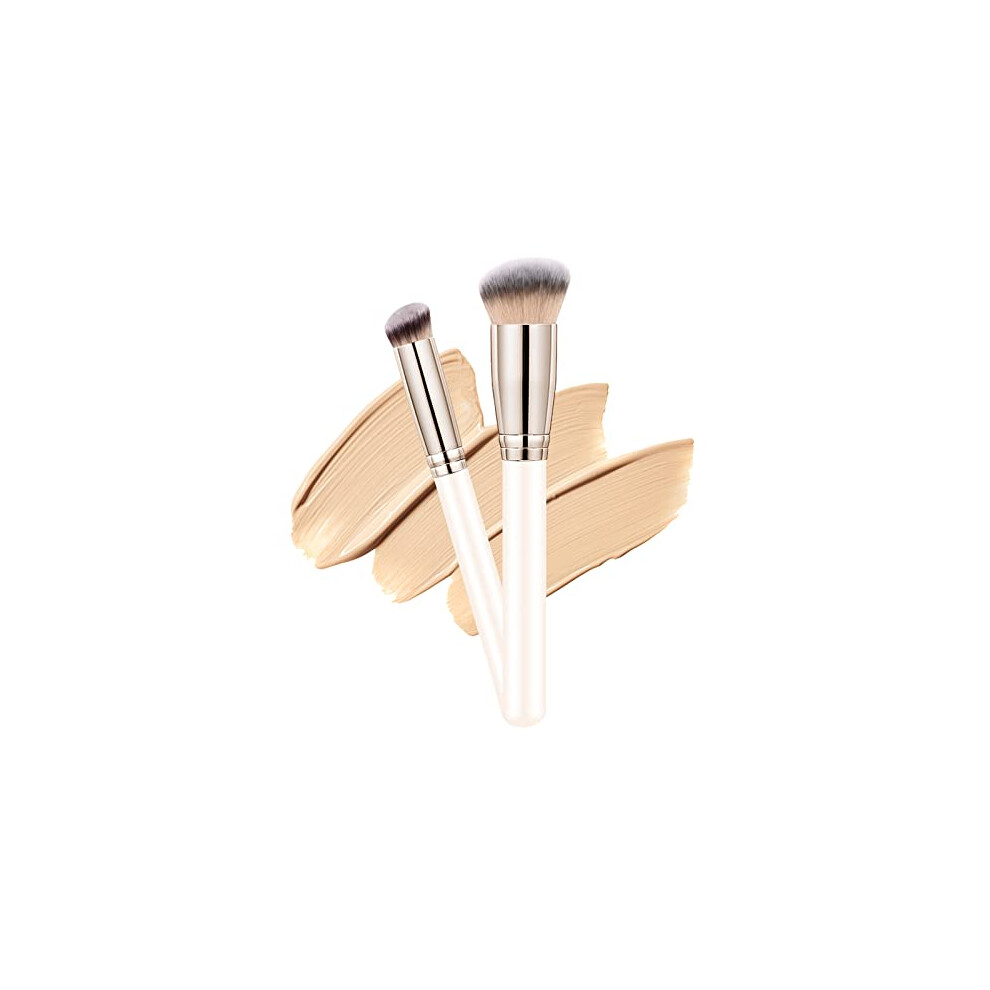Dpolla Makeup Brushes Pro Foundation Brush And Flawless Concealer Brus