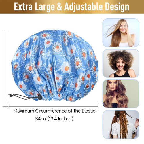 Bonnet de douche réutilisable Bonnet de douche surdimensionné Bonnet de douche imperméable Grand 1