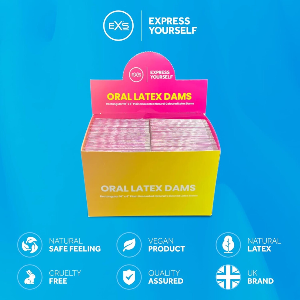 Exs Condoms 5 X Mixed Exs Oral Sex Dams | Dental Latex Dams | Unscented