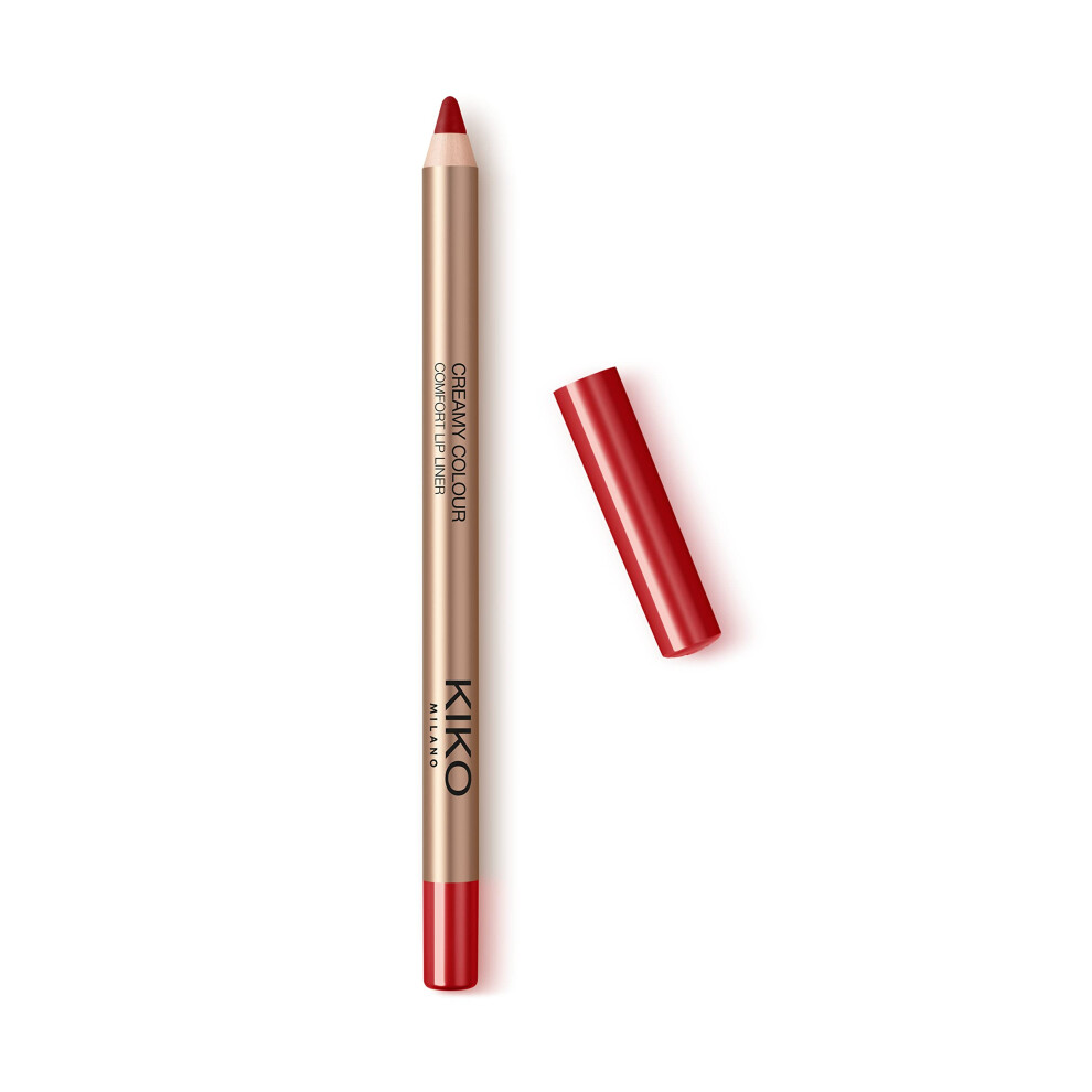 KIKO Milano Creamy Colour Comfort Lip Liner - Shade 13 Pearly Tulip Red | Long-Lasting Pencil | Rich Colour | Precise Contour | Waterproof | Smudge-Proof - Image 5