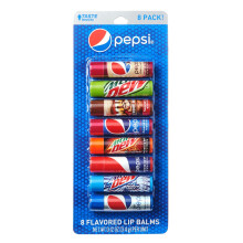 Balm Labial Sabor Soda Taste Beauty da Pepsi - Pacote de 8 Tubos