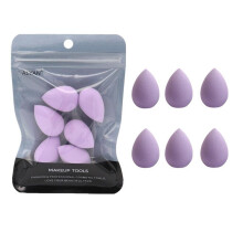 6PCS Mini Makeup Sponge Small Beauty Sponge Blender Set for Foundation Powder Concealer Highlight and Eye Shadow Purple