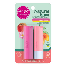 B lsamo labial de karit natural EOS con miel, manzana y mango, mel n, hidratante durante todo el d a, 0.14 oz (paquete de 2)