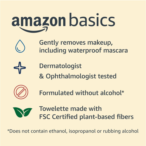 Amazon Basics Makeup Remover Wipes 25 ubrousku 2