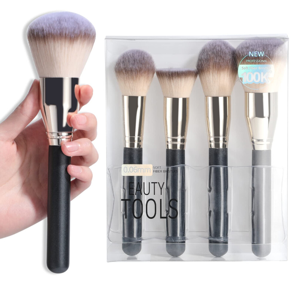 Trovacentro Commerciale Bs-Mall Makeup Brush Set 4 Pcs Premium Foundation Synthetic Powder Concealers Makeup Brushes Big Cosmetic Brushes